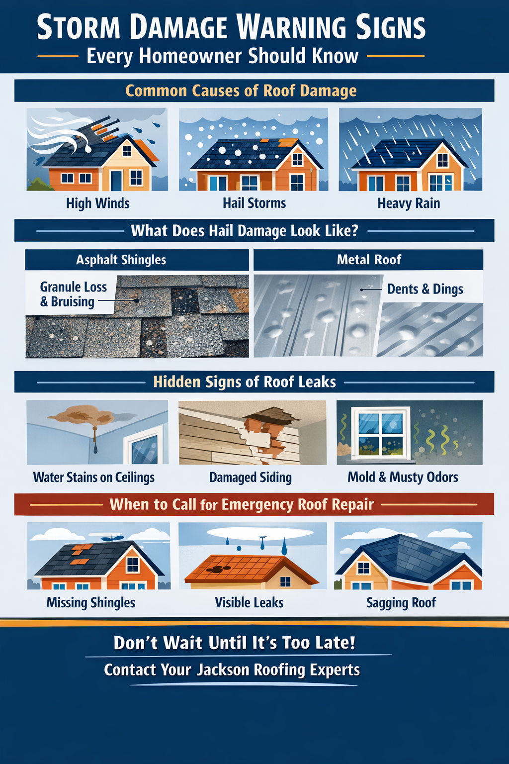 emergency roof repair infographic