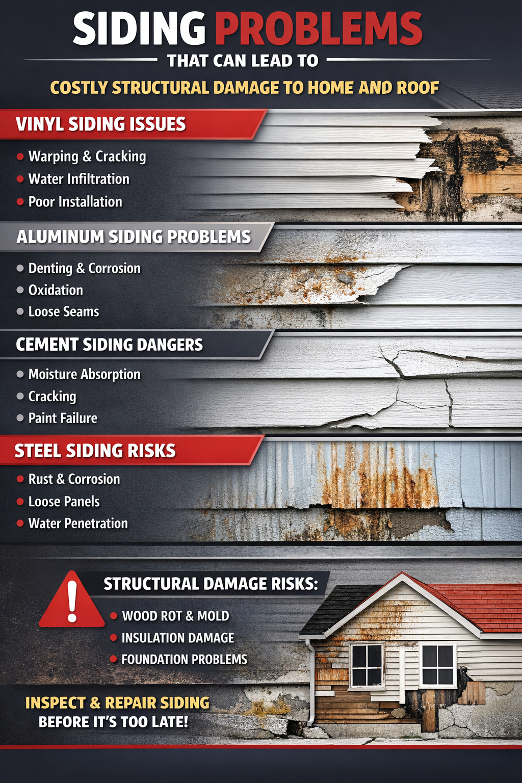 infographic of siding problem