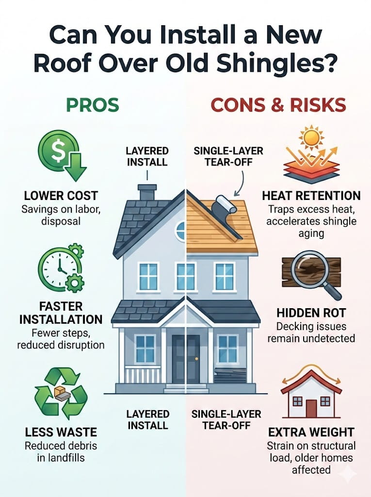 Can You Install a New Roof Over Old Shingles