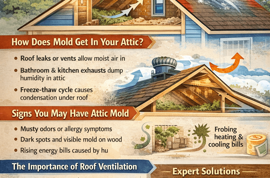 Mold in Your Attic? How Roofing & Ventilation Play a Role