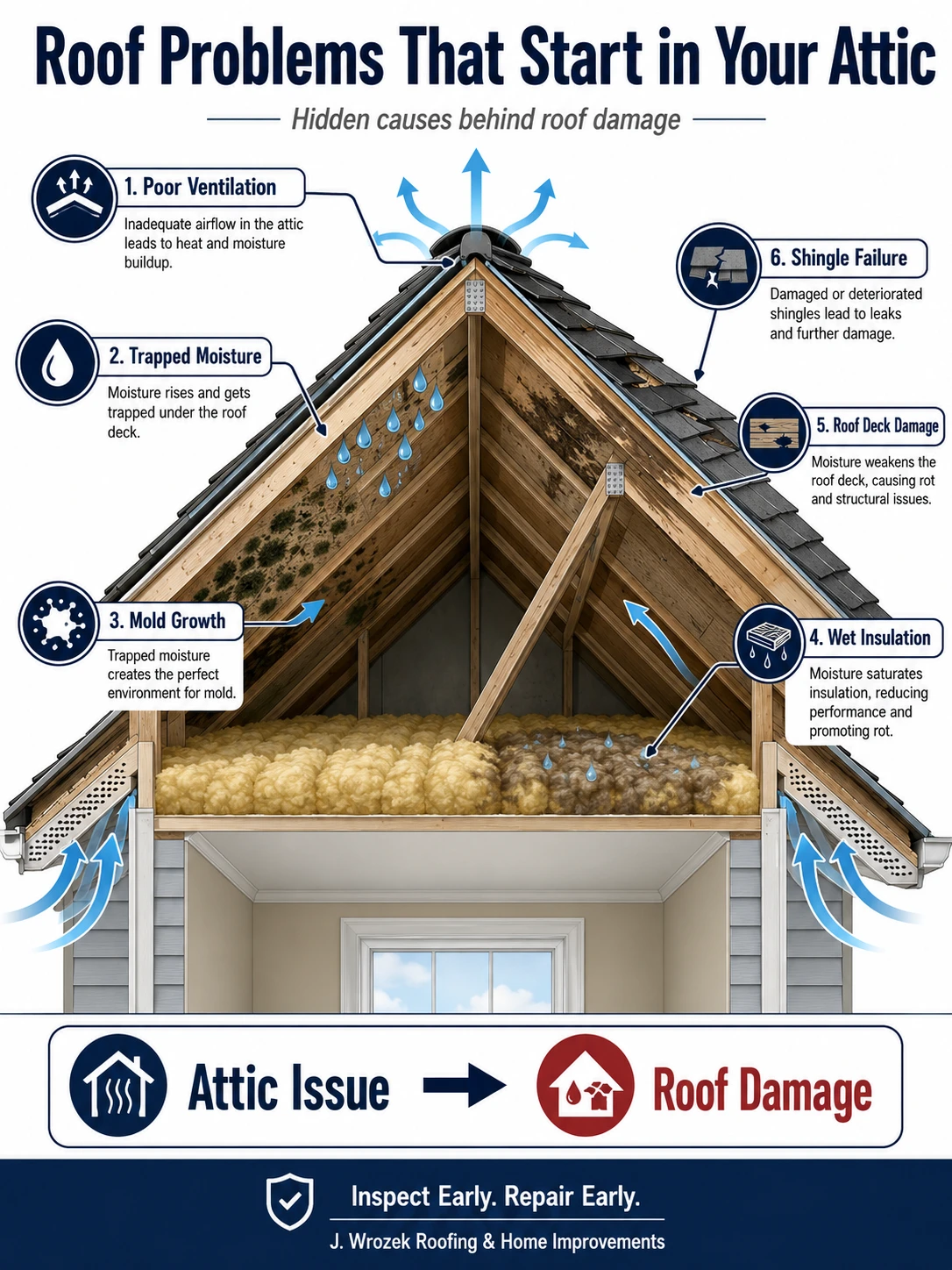 roof problems that start in your attic
